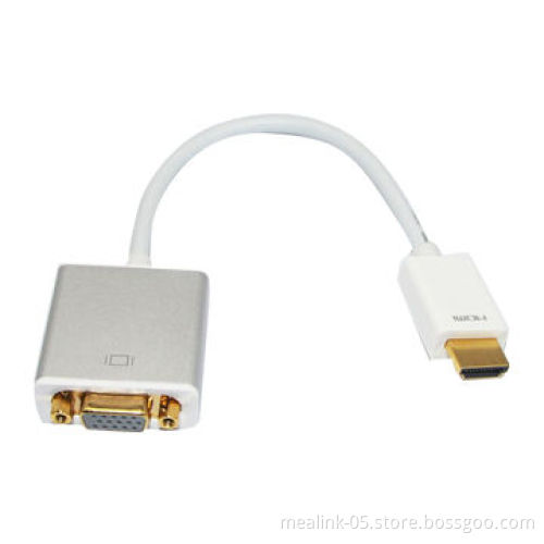 HDMI to VGA Connector, Male to Female, Gold Plated